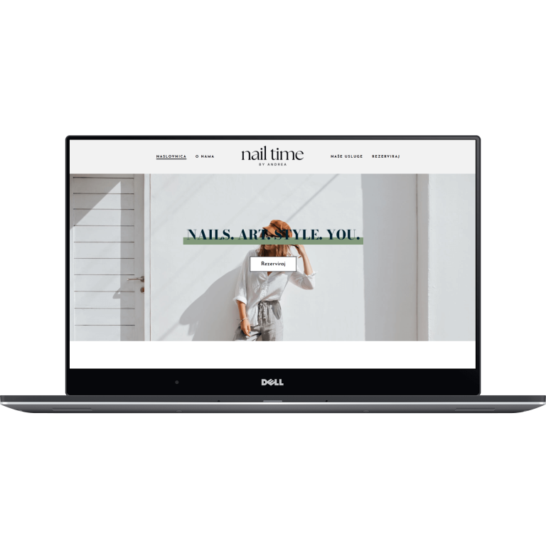 Nail time by Andrea web na laptopu