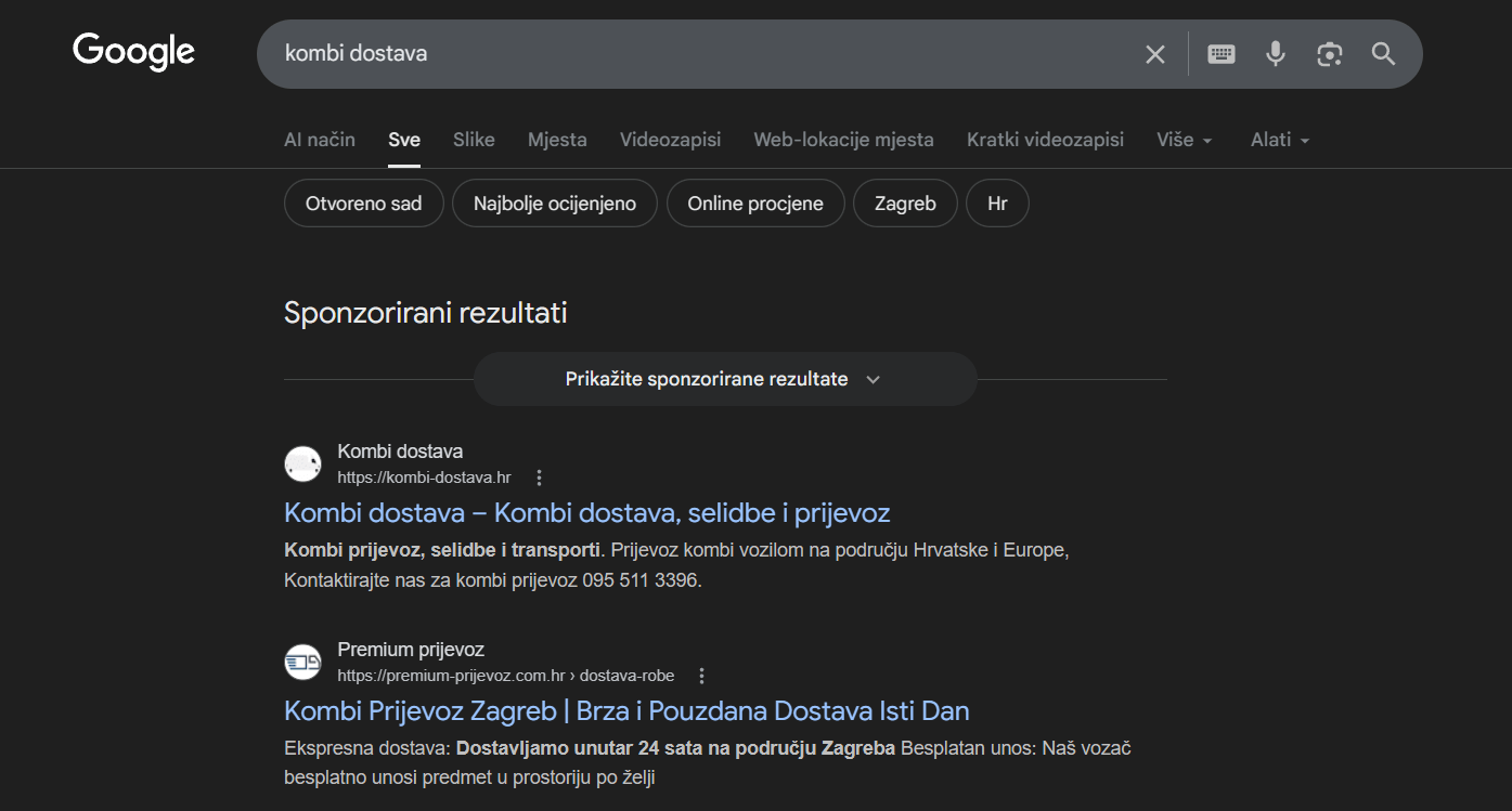 Visoka pozicija u SERP